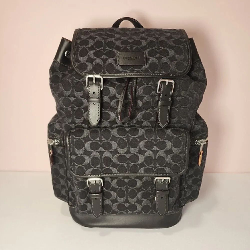 NWT Coach CO933 Sprint Backpack In Signature Denim Black